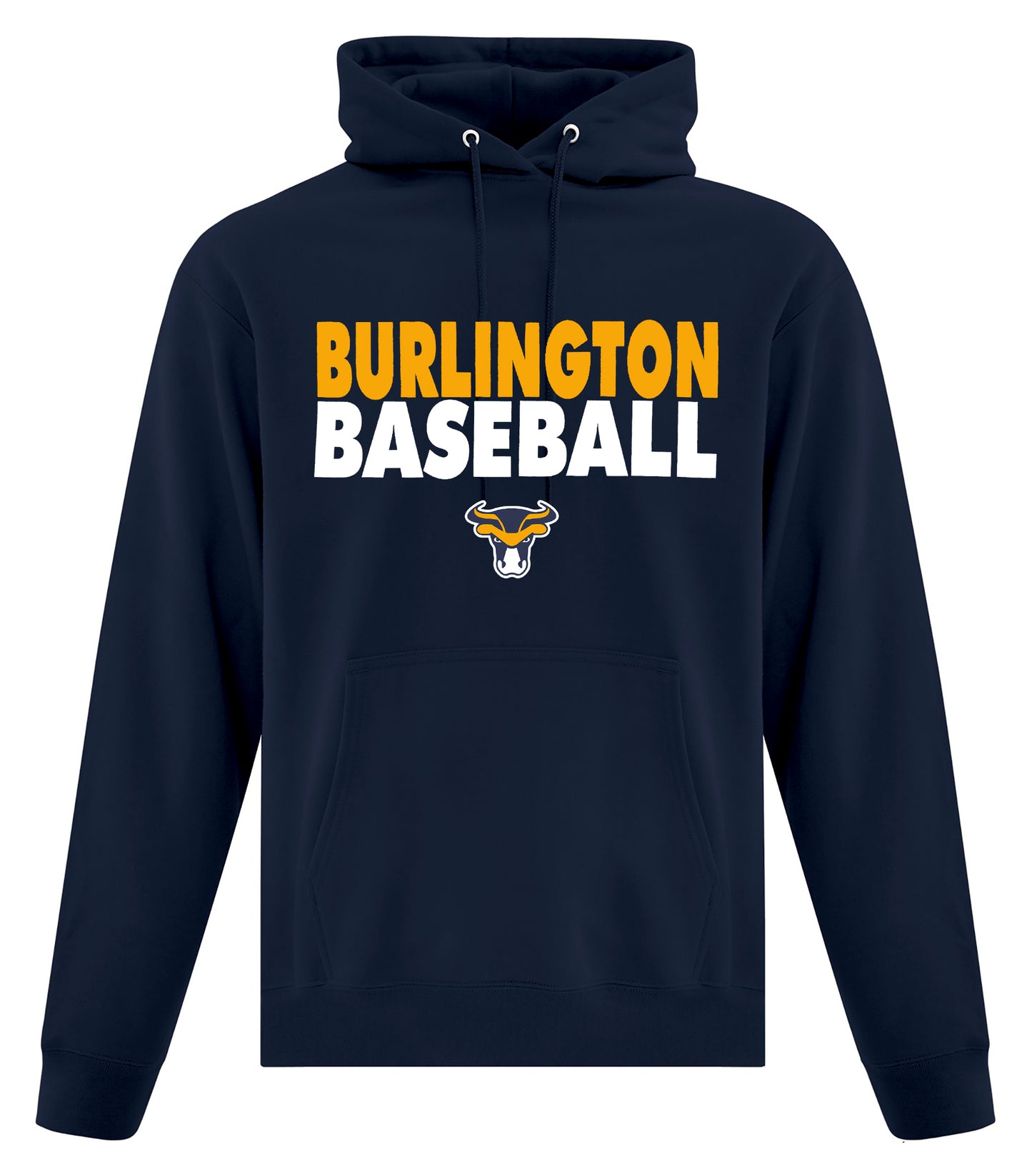 New! Burlington Baseball Bulls Hoodie