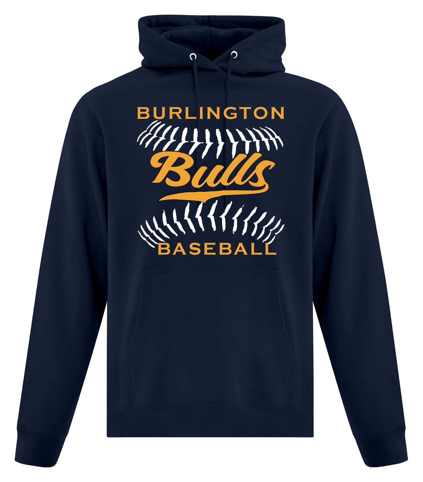 New! Burlington Bulls Baseball Hoodie