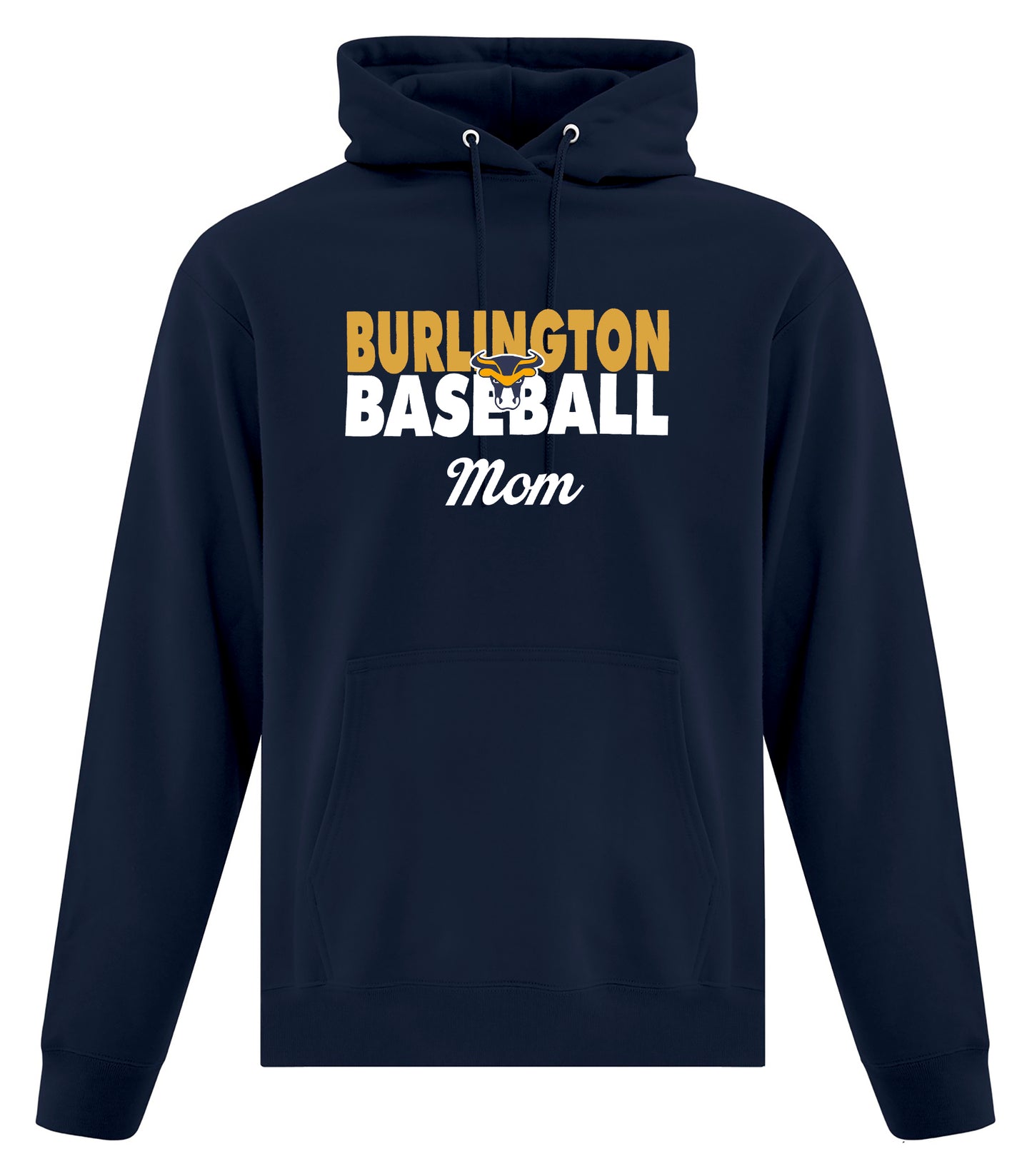 New! Burlington Bulls Mom Hoodie
